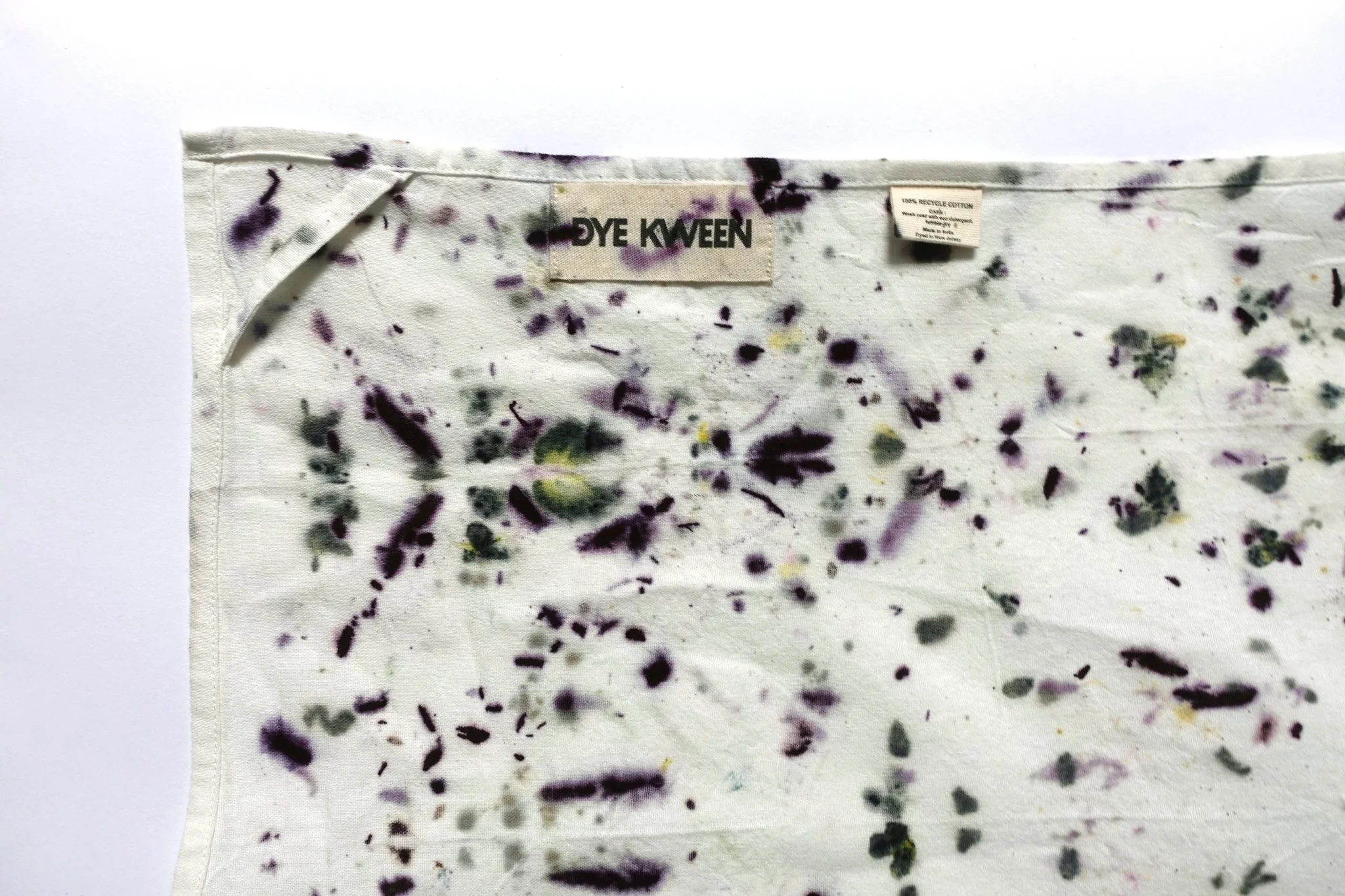 Abstract Botanically Dyed Recycled Cotton Tea Towel - Image 14