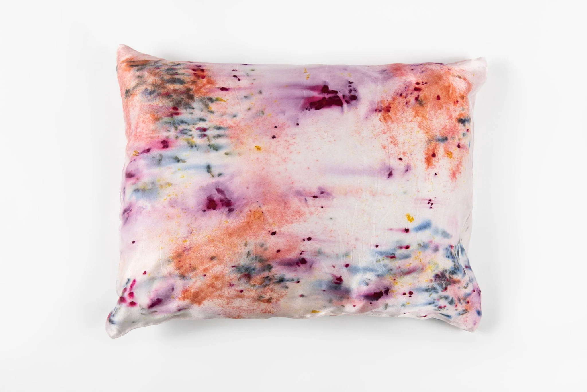 Abstract Botanically Dyed Silk Pillowcase - Image 3