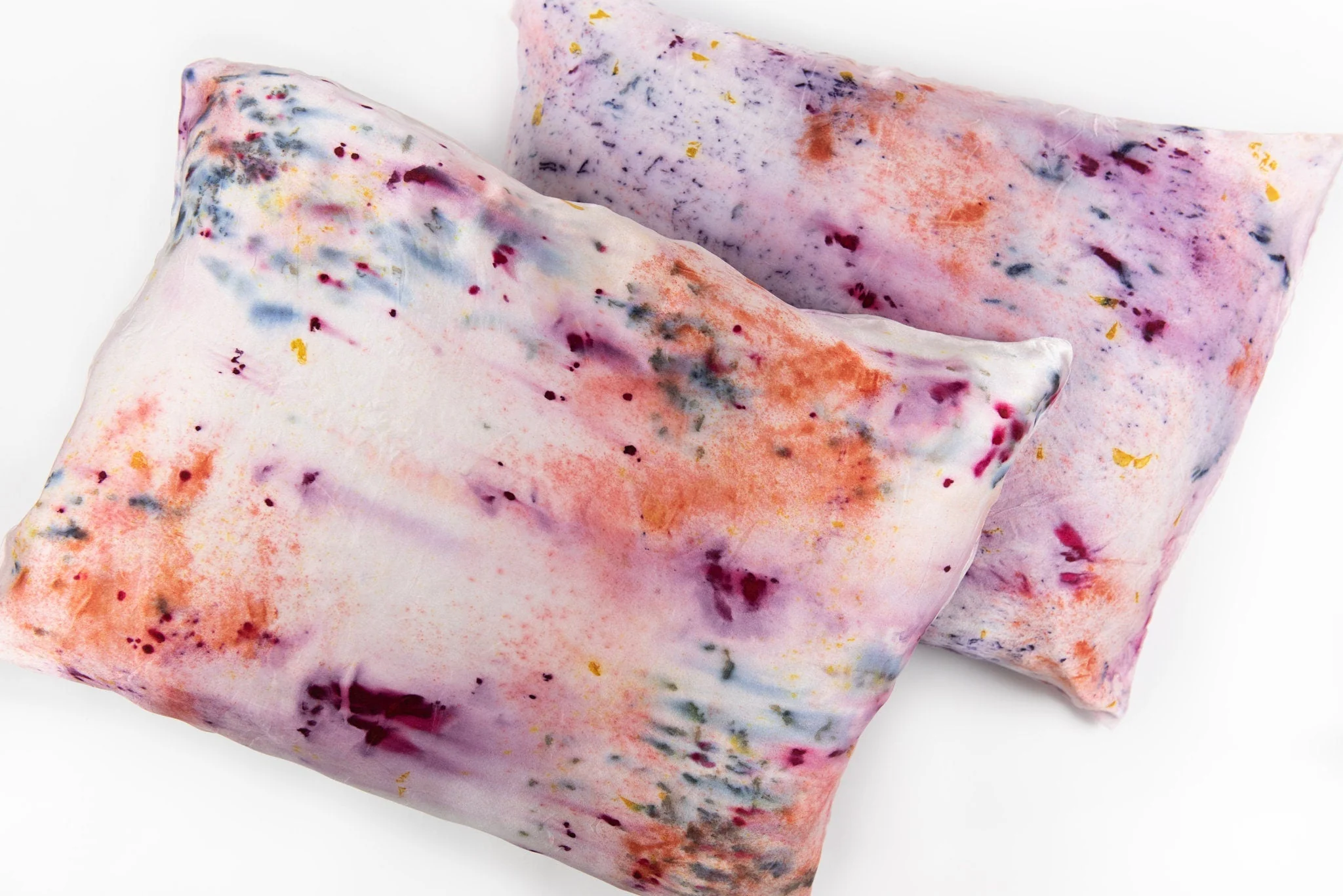 Abstract Botanically Dyed Silk Pillowcase - Image 4