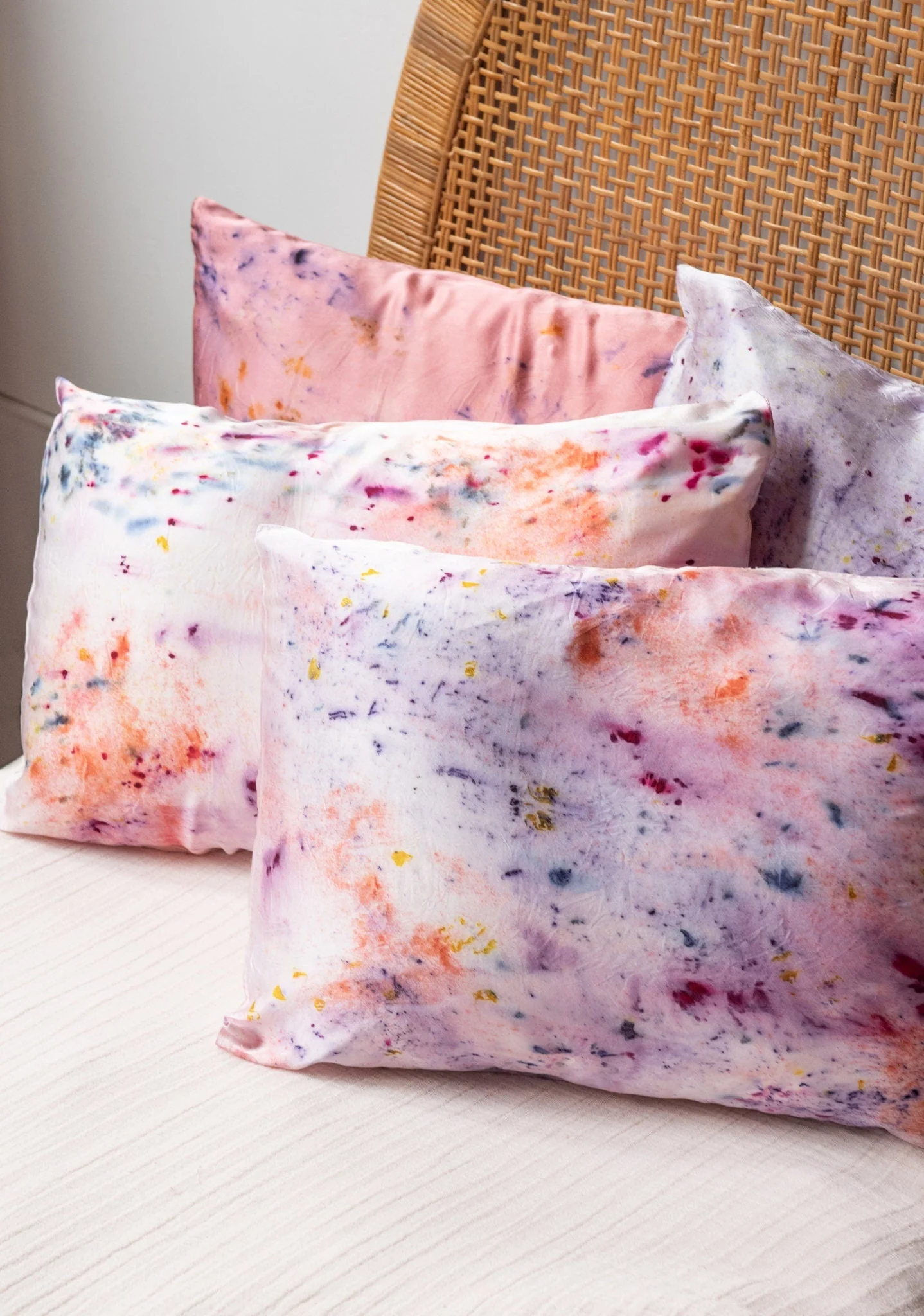 Abstract Botanically Dyed Silk Pillowcase - Image 8