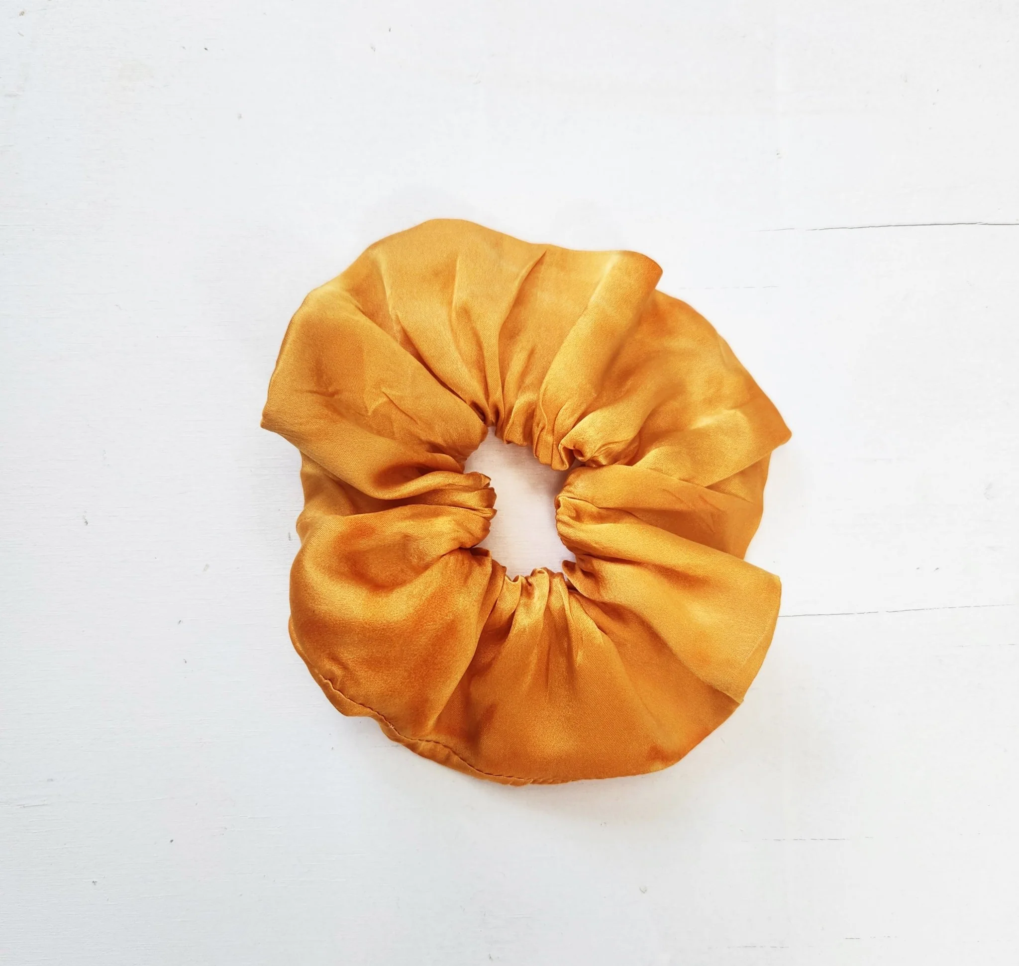 EARTH TONES Solid Botanically Dyed Silk Hair Scrunchie - Image 7