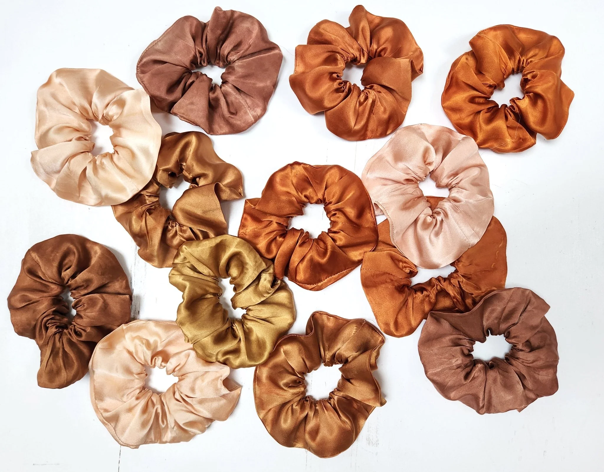 EARTH TONES Solid Botanically Dyed Silk Hair Scrunchie - Image 9