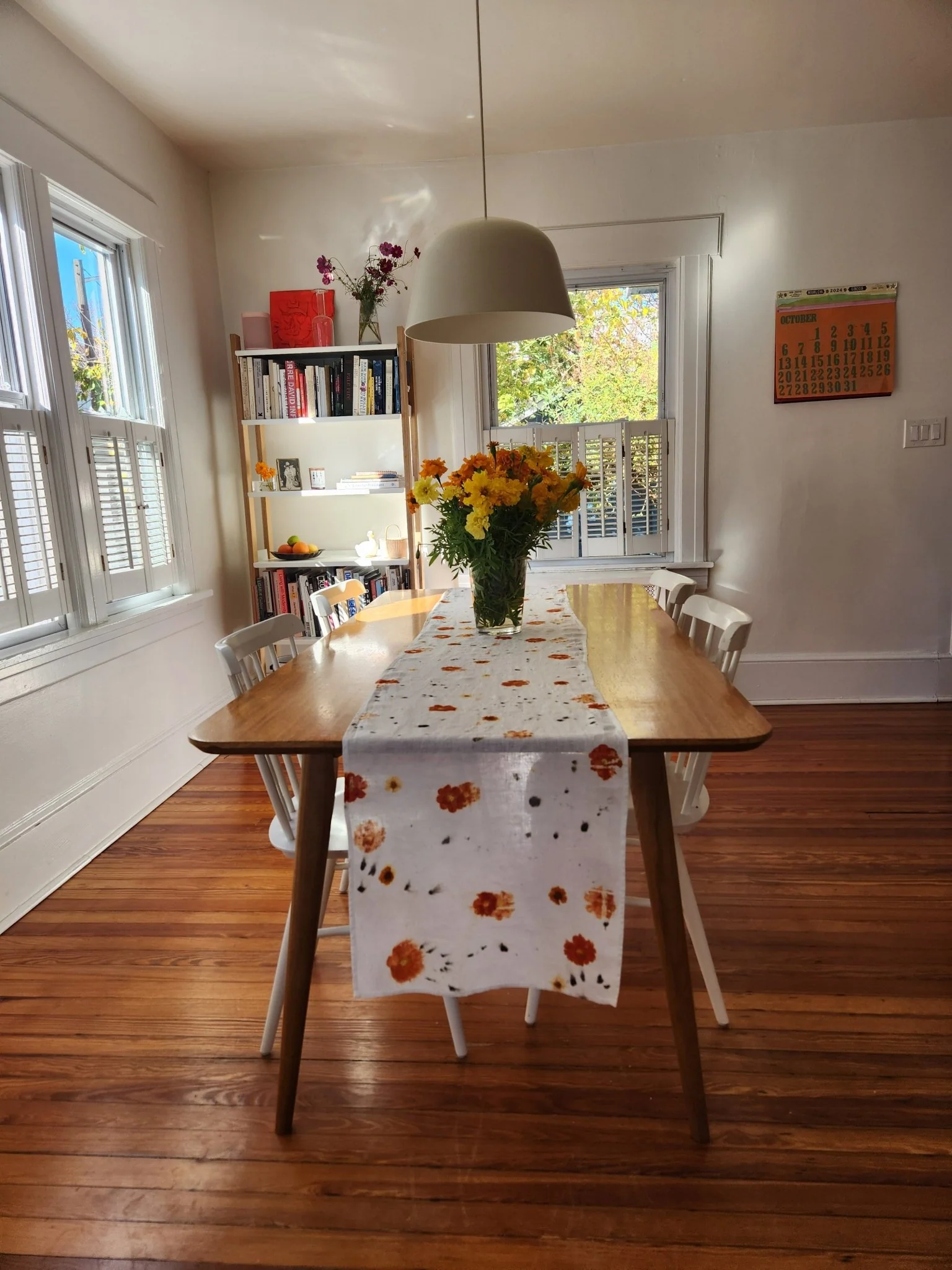 Flower-Printed Linen Table Runner - Image 6