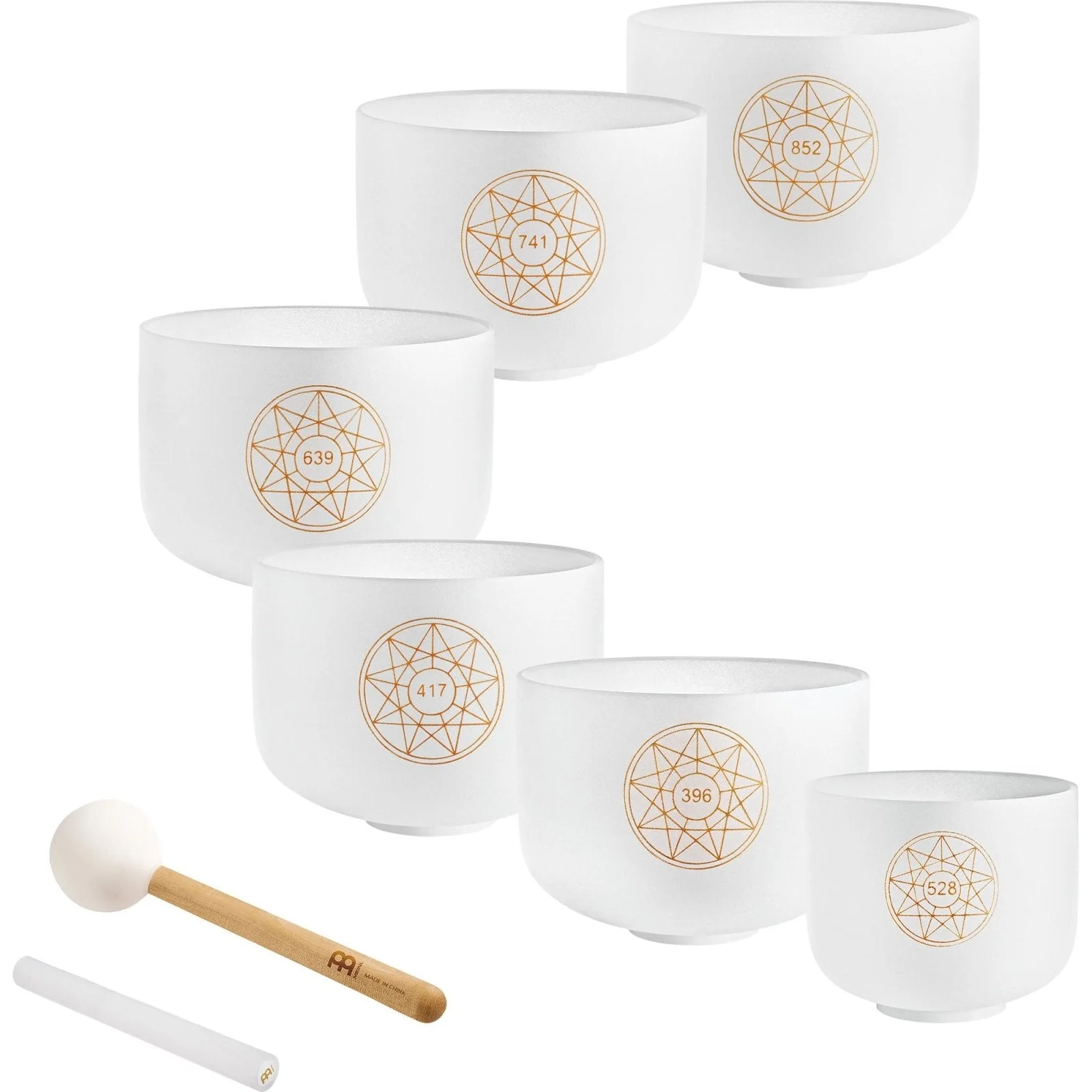 Solfeggio Crystal Singing Bowl Set (396, 417, 528, 639, 741, 852 Hz) - Image 4