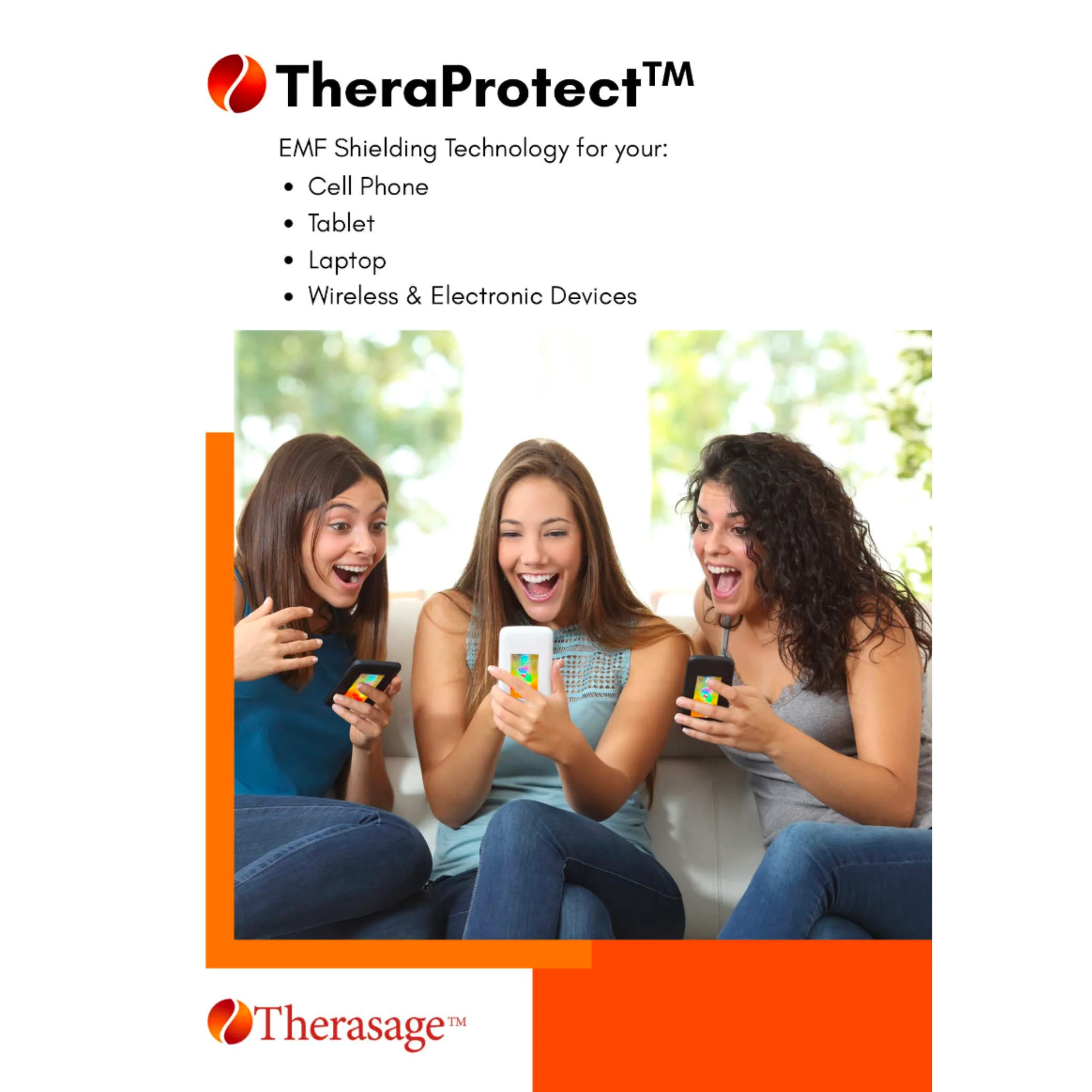 TheraProtect EMF Harmonizer - Gold - Cell Phone / Laptop / Tablet EMF Shield (2 Pack) - Image 4